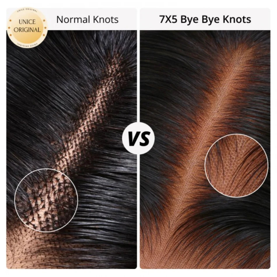 BOB Bye-Bye Knots 7x5 Honey Blonde Highlights Wear Go
