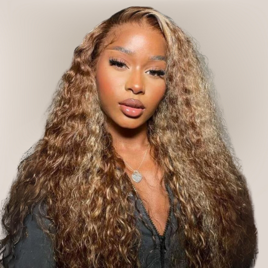 7x5 Water Wave Reflets Blonds Miel _ Glueless