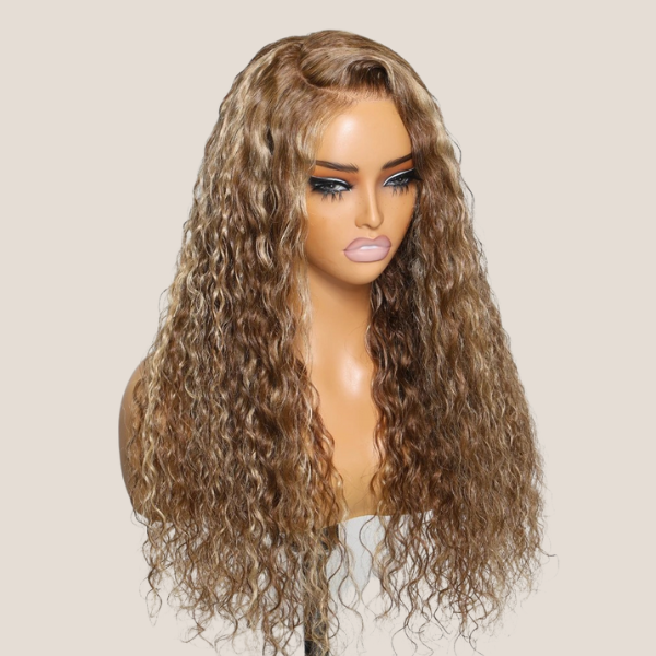 7x5 Water Wave Reflets Blonds Miel _ Glueless